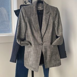White House Black Market Blazer Black White Grey Size 2